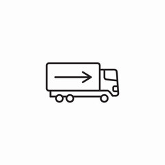 turck lorry move icon sign vector