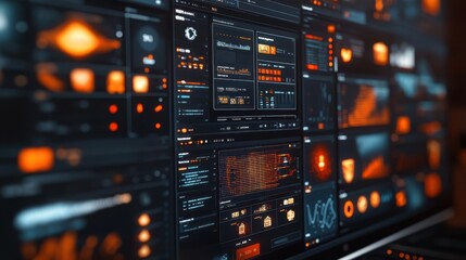 Obraz premium Multiple design software windows open on a desktop, showing logos and graphics in progress.