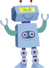 Fototapeta premium funny cartoon robot comic fantasy character