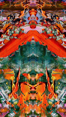 Abstract background art . Ethnic pattern. Mixtures of oil paint. Trendy hand painting canvas. Wall decor and Wall art prints Idea. 3D Texture. Art object