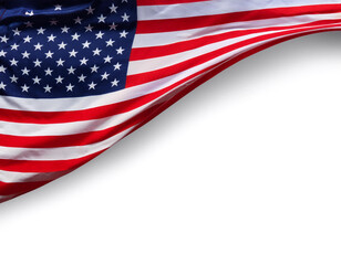 Fototapeta premium United States of America flag waving in the wind. United States of America banner blowing, soft and smooth silk