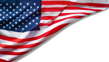 Fototapeta premium United States of America flag waving in the wind. United States of America banner blowing, soft and smooth silk