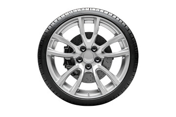 Obraz premium White Car Wheel isolated on transparent background, png file, no background png file