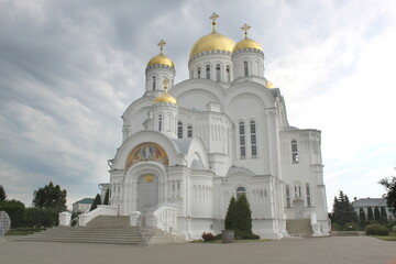 Orthodox church against the sky on a summer day.	