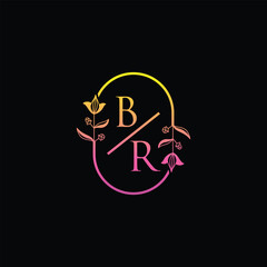 Beauty And Fashion Logo With Letter BR