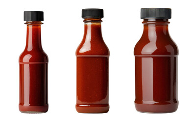 barbecue sauce with varied sizes, isolated on a white background.