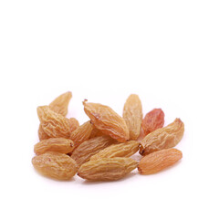 grapes raisins on a white background