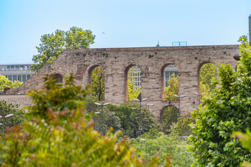 The historic Bozdogan aqueduct in Istanbul.