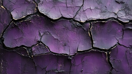  Abstract Deep Purple and Black Cracked Paint Texture - High-Resolution Image for Modern and Artistic Projects