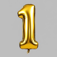 3d golden font number 1