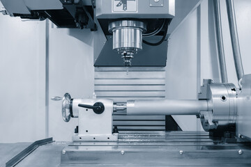 Programmable modern cnc digital  digital program machineManufacturing professional metalworking machine.  Industrial metalworking concept background