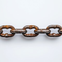 A close-up view of a beautiful old iron chain background.