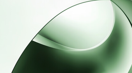Exploring the Tranquil Curves and Gradients of a Half Circle Immersed in Soft Green Hues