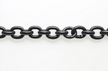 Isolated on a white background, an ancient slave chain
