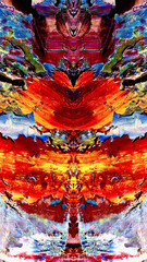 Abstract background art . Ethnic pattern. Mixtures of oil paint. Trendy hand painting canvas. Wall decor and Wall art prints Idea. 3D Texture. Art object