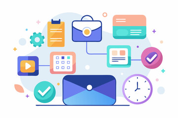 Neumorphic Business UI Icons and Elements for Office Use