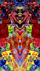 Fototapeta premium Abstract background art . Ethnic pattern. Mixtures of oil paint. Trendy hand painting canvas. Wall decor and Wall art prints Idea. 3D Texture. Art object