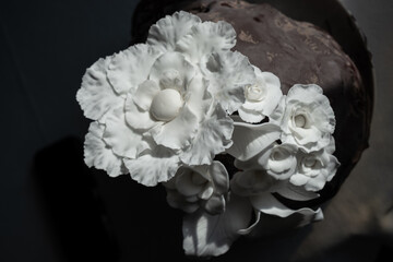 white flowers handcrafted 