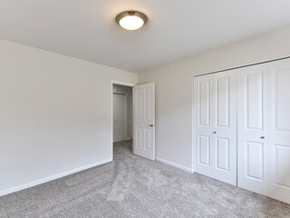 Modern residential empty bedroom interior
