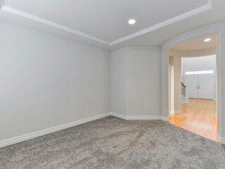 Modern residential empty dining room interior