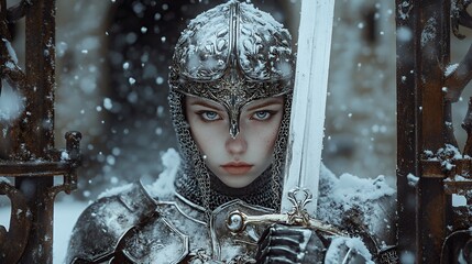 女性騎士、ファンタジー、female knight