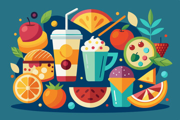 Food and Drink Vector Art for Cafe and Restaurant Themes