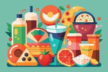 Food and Drink Vector Art for Cafe and Restaurant Themes