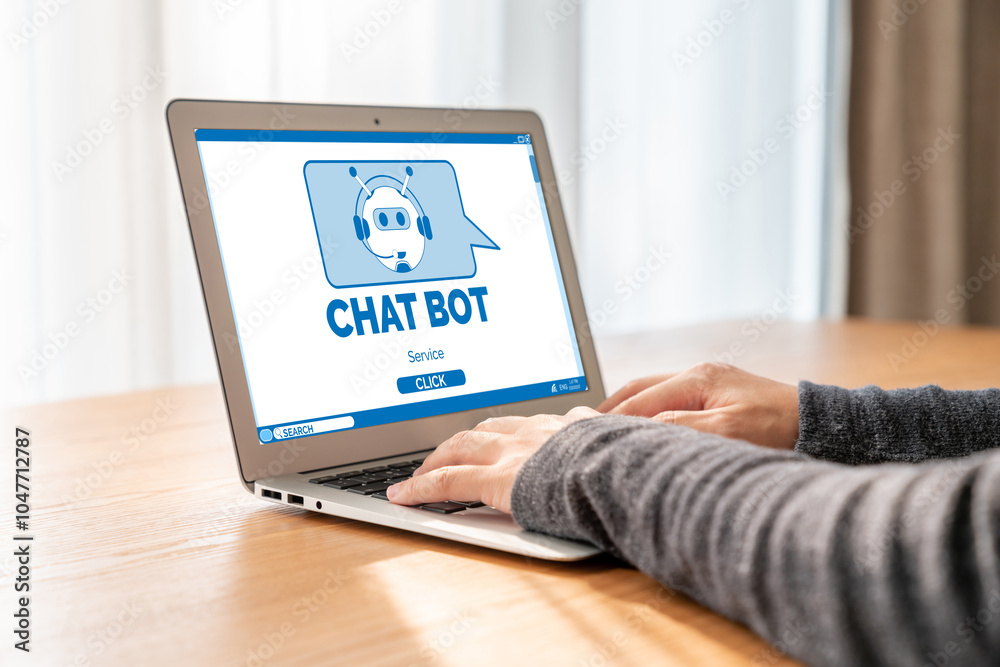 Poster chatbot software application for modish online business that automatically reply to customer questio