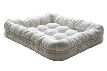 White travel pet bed isolated on transparent background, png file, no background png file