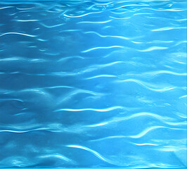 Fototapeta premium Blue wave Water background with sun glare bright light holiday sea playful and chaotic abstract illustration perfect for summer Background High quality 8k.generative ai 