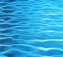 Obraz premium Blue wave Water background with sun glare bright light holiday sea playful and chaotic abstract illustration perfect for summer Background High quality 8k.generative ai 