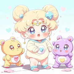 Fototapeta premium wallpaper cutejibi