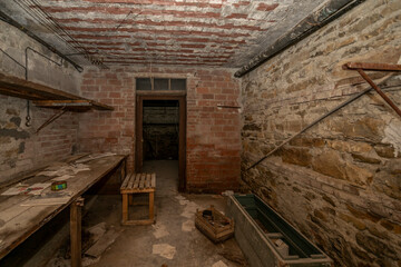 Forgotten Building in Northern Italy The Old Abandoned Seminary with a Blue Chapel