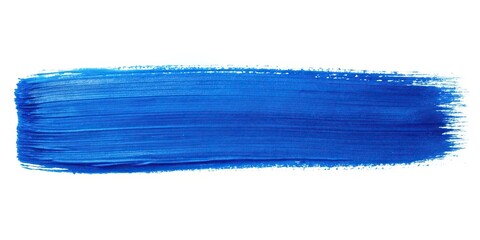 symmetrical blue paint brush stroke on white background