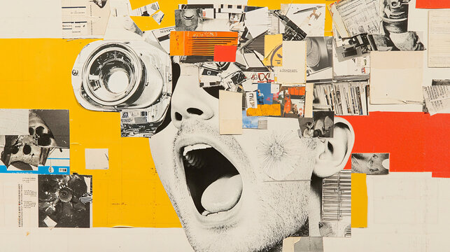 dada, collage, spending, over-consumption