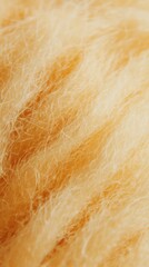 Fototapeta premium 柔らかい黄色のウールの質感のクローズアップ：暖かくて心地よい生地