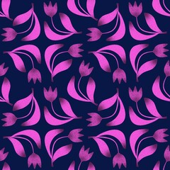 Abstract floral seamless retro flower pattern for fabrics and linens