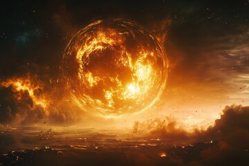 Fototapeta premium Fiery Celestial Body