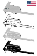 Heavy Strike Bomber UAV 3D concept USA