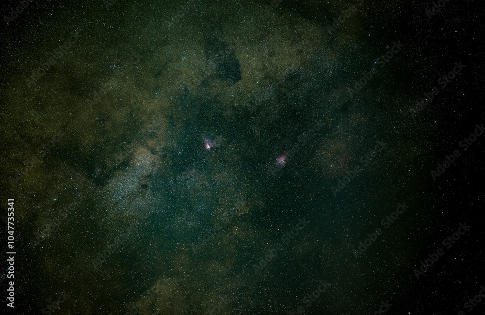 Wall mural a large star cloud on the edge of the milky way in space
