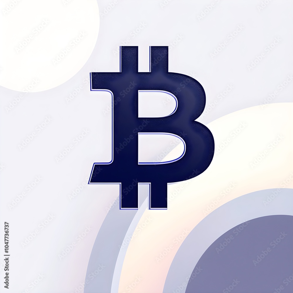 Wall mural bitcoin illustration logo