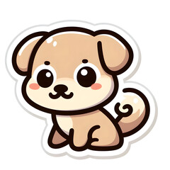 Fototapeta premium dog sticker animated isolated