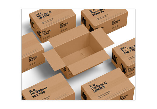 Box Mockup Open and Closed