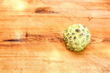 Srikaya 5. Srikaya fruit on wooden background