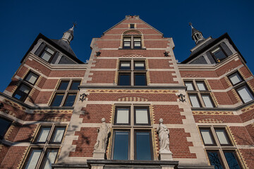 Neorenaissance former official residence for chief director of Rijksmuseum (1883). Rijksmuseum holds many masterpiece paintings of Dutch and world art. Amsterdam, the Netherlands.