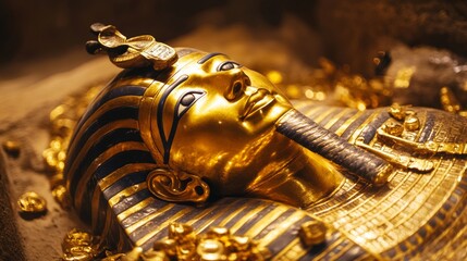 golden tomb of a pharaoh