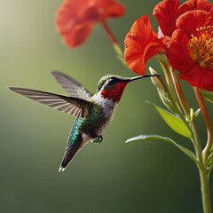 Fototapeta premium Hummingbird hovering