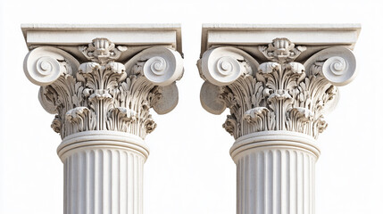 Obraz premium Ornate Architectural Columns with Decorative Capitals and Fluting