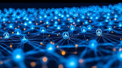 Obraz premium A digital network of connected people.