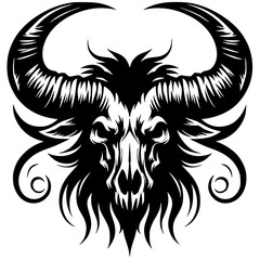 Obraz premium Bison skull silhouette